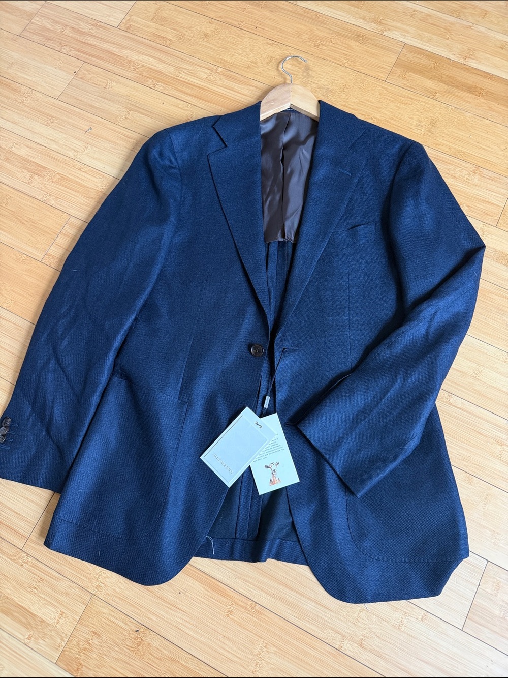 SuitSupply NWT Men's Navy Two-Button Blazer 36